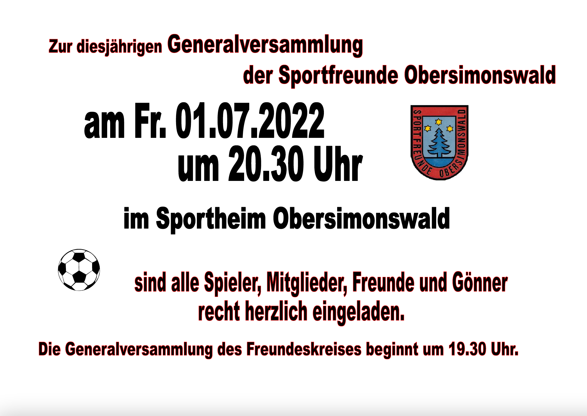 Ankundigung GV SVO
